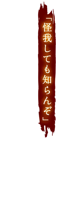 怪我しても知らんぞ